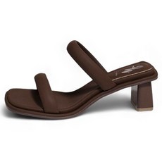 ninewest 女款方頭繫帶涼拖鞋 5cm GHBSPNW242, 245, 棕色