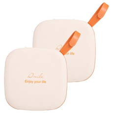 AHOYE 隨身口罩收納盒, 暖橘色, 2個