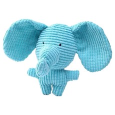 soonZAM 寵物動物朋友玩偶磨牙玩具 大象, 1個, 藍色