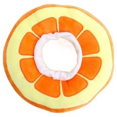 寵物 Wavy Days 水果軟墊頸圈, 1個, 柳橙