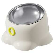 둥둥펫 반려동물 경사형 타코 스텐 식기, 화이트, 1개