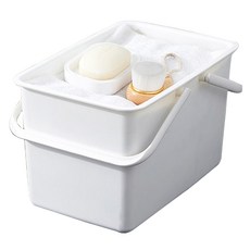 生活共感 浴室排水沐浴籃 提籃, 白色