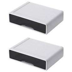 Dear Momo 簡約書桌抽屜收納盒 寬版, 2個, 單一顏色