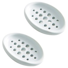 더자카 투인원 실리콘 비누받침대 브러쉬, 블루, 2개