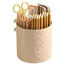 캐시리치 다용도 펜꽂이 데스크 오거나이저 12.5 x 13 cm, 화이트, 1개