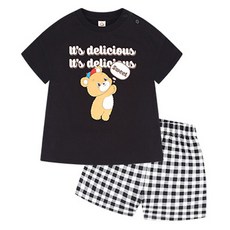 milkmile 兒童 Sweet Bear 格紋居家上下服套裝