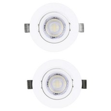 V.O LED 可旋轉筒燈 崁燈 8W 75mm, 2個, 自然光