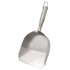 doongdoongpet 貓用不鏽鋼全盆清潔貓砂鏟 掛式, 銀色, 1個