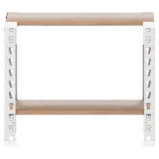 스피드랙 무볼트 조립식 철제 앵글 선반, 화이트, 2단