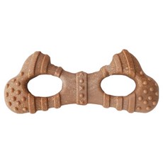 KARAPET 순잠 狗狗骨頭 潔牙玩具 眼鏡型骨頭, 1個, 棕色
