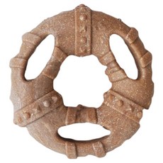 KARAPET Soonjam 狗狗骨頭潔牙玩具 圓形骨頭, 1個, 棕色