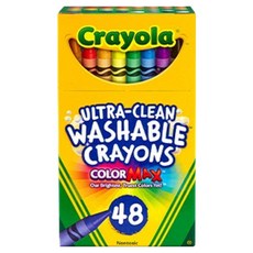 Crayola 繪兒樂 可水洗蠟筆 超潔淨, 1個, 48色
