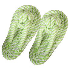 soonZAM 狗狗磨牙必備 耐用繩索拖鞋玩具, 2個, 綠色