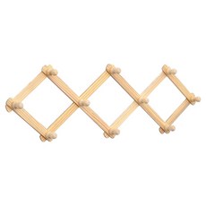 라라공방 원목 자바라 옷걸이 소형, 내추럴우드, 1개