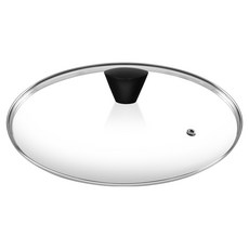 Elga 強化玻璃平底鍋鍋具專用防溢鍋蓋, 1個, 24cm