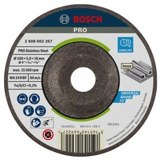 보쉬 PRO 4 267 연마석 스테인리스 6T 100mm 2608602267, 1개