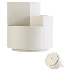 힘룸 회전 연필꽂이, 화이트, 1개