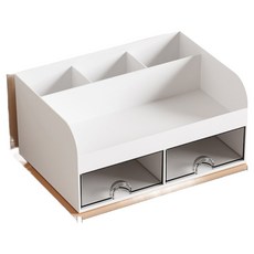KODACHIEF 책상정리 데스크정리함 21 x 10 x 14.3 cm, 화이트, 1개