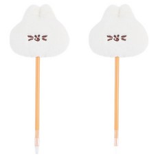 POPO FANCY 絨毛娃娃造型原子筆 0.5mm, 2個, 白色