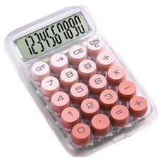 Smogle 透明迷你漸層計算機, 1個, 粉紅色