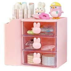 KODACHIEF 桌面整理盒 27型 13.7 x 11.3 x 9.8 cm, 1個, 粉紅色