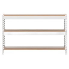 SPEEDRACK 免螺絲組裝式鐵製角鋼架, 3層, 白色