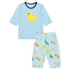 pancoat 兒童 Popduck 人造絲七分居家服上下套裝 PKTIPLW06Z