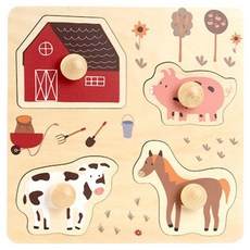 Kes.B 堅固大型手抓板拼圖 農場, 1個