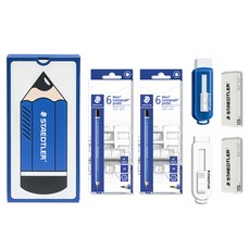 STAEDTLER 施德樓 瑪斯超級特粗鉛筆12支組, 1套, 白色 + 藍色