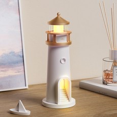 레토 LED 달빛 빔프로젝션 등대 무드등 LML-LH38, 화이트