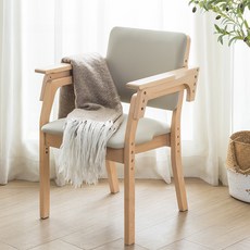 H&D 東稻家居 欣樂活調節工學椅 無輪子, 1個, 奶茶色