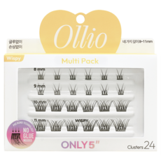Ollio 免膠假睫毛綜合包 Wispy, 1個, 無色/無香