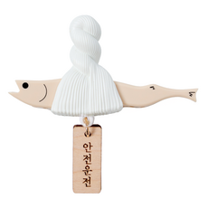 marketuniverse 避邪明太魚 車用擴香 安全駕駛 象牙白, 1個, 白亞麻