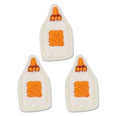 동대문단추왕 열접착식 자수 와펜 패치, 시럽, 3개