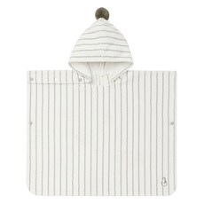 코니 유아용 이지바스 후드 타올 1~2Y, 그레이 스트라이프, 1개