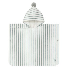 코니 유아용 이지바스 후드 타올 1~2Y, 그린 스트라이프, 1개