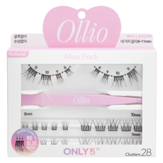 Ollio 免膠水假睫毛混合包 自然款, 1個, 無色無香