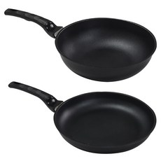 Kitchen-Art 電磁爐用Giant Black Edition平底鍋2件組, 1套, 中式炒鍋 28cm + 平底鍋 28cm, 單一顏色