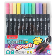 PENROTE 筆樂 雙頭柔色彩繪筆 12色, 不適用, 1盒
