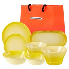 LE CREUSET NEO 全套組 7件組 + L號購物袋, 1套, 7種餐具 + 購物袋, 太陽黃(餐具)