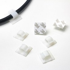 TyrannoTie 多用途粗線整理固定夾, 100個, 白色