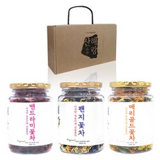 Sanhaerang 山海 五次烘焙手工傳統花茶3種組合, 1套, 金盞花 30g + 三色堇 20g + 雞冠花 30g