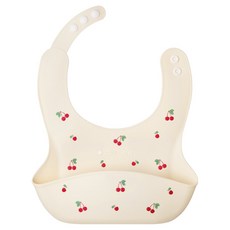 BebeGrow 嬰幼兒用按扣矽膠圍兜, 櫻桃, 1個, 1入