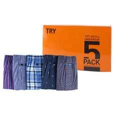 트라이 남성용 코튼 프로젝트 박서 트렁크 팬티 5종 세트 TMXFOM1 MV1