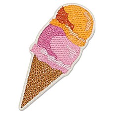 동대문단추왕 열접착식 자수 와펜 패치, 딸기콘, 1개