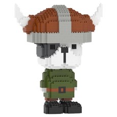 JEKCA 冒險家法國鬥牛犬維京狗狗積木 M, 1個, 混合色