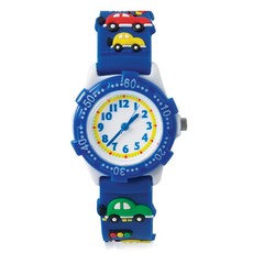 KIDSQUARE SKI&D男童款3D印刷Bungbung Car果凍手錶