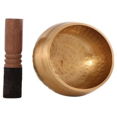Hatae Small 讓心靈平靜的冥想缽 9.2公分 + 皮革棒套組, 1套, 混合色