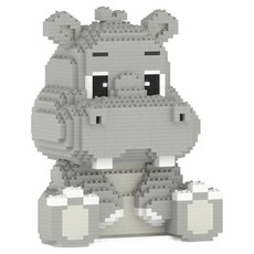 JEKCA 大眼睛河馬動物積木 M, 1個, 混合顏色