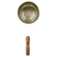 Hataesmall 虔誠現代冥想缽 雲朵六字缽 11公分 + 棒子套組, 1套, 新品